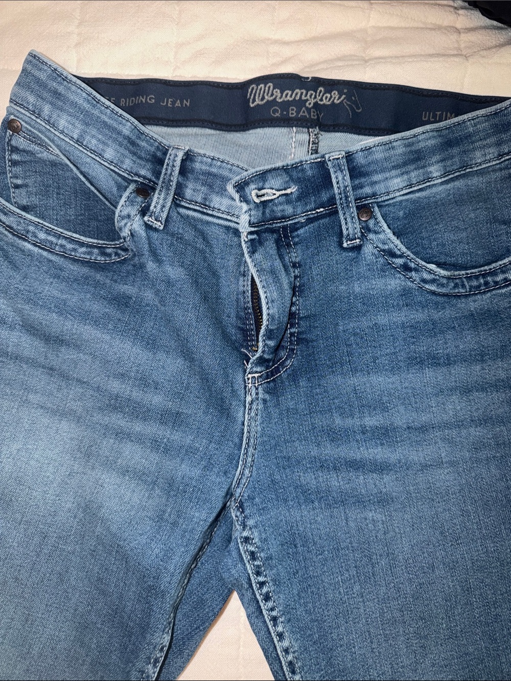 Wrangler Q-Baby Medium Blue Denim Jeans